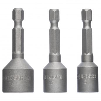 Produktseite: Bosch Steckschlüssel-Pack, 3tlg. 50 mm, 8, 10, 13 mm -2608551078