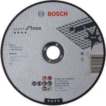 Produktseite: Bosch Trennscheibe gerade Expert for Inox AS 46 T INOX BF 180 mm 22,23 mm 2 mm - 2608600095
