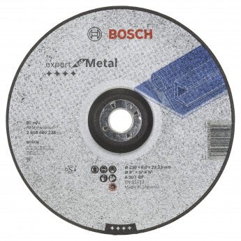 Produktseite: Bosch Schruppscheibe gekröpft Expert for Metal A 30 T BF 230 mm 6 mm - 2608600228