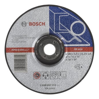 Produktseite: Bosch Schruppscheibe gekröpft Expert for Metal A 30 T BF 180 mm 6 mm - 2608600315