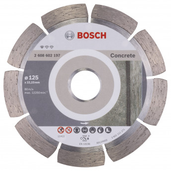 Bosch Diamanttrennscheibe Standard for Concrete 125x22,23x1,6x10 mm 2608602197