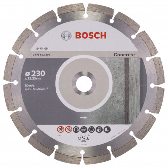 Bosch Diamanttrennscheibe Standard for Concrete 230x22,23x2,3x10 mm 2608602200