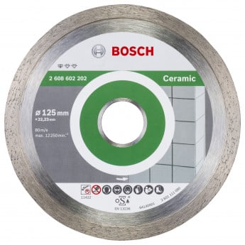 Bosch Diamanttrennscheibe Standard for Ceramic 125x22,23x1,6x7 mm 2608602202