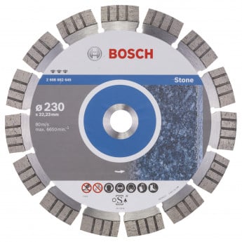 Bosch Diamanttrennscheibe Best for Stone, 230 x 22,23 x 2,4 x 15 mm -2608602645