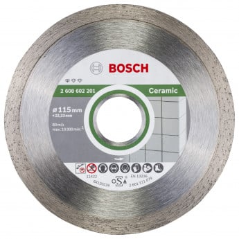 Bosch Diamanttrennscheibe Standard for Ceramic 115x22,23x1,6x7 mm 2608602201