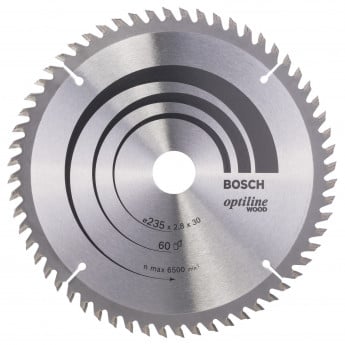 Produktseite: Bosch Kreissägeblatt Optiline Wood für Handkreissägen, 235 x 30/25 x 2,8 mm, 60 - 2608641192