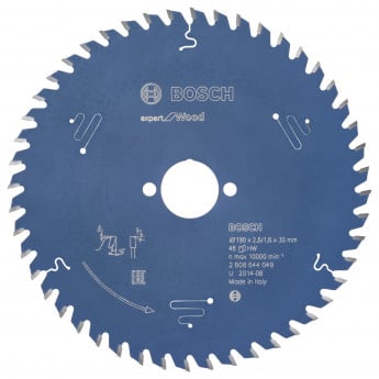 Produktseite: Bosch Kreissägeblatt Expert for Wood für Handkreissägen 190 x 30 x 2,6 mm 48 - 2608644049