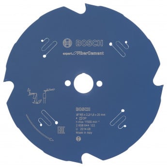 Produktseite: Bosch Kreissägeblatt Expert for Fibre Cement für Handkreissägen 165 x 20 x 2,2 mm 4 - 2608644122