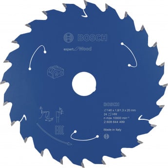 Produktseite: Bosch Kreissägeblatt Expert for Wood für Akku-Handkreissägen 140 x 1,8 x 20 mm 24 - 2608644499