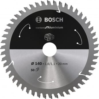 Produktseite: Bosch Kreissägeblatt Standard for Aluminium, 140 x 1,6/1,1 x 20, 50 Zähne - 2608837755