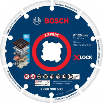 Bosch Expert Diamond Metal Wheel X-LOCK Trennscheibe 125 x 22,23 mm - 2608900533