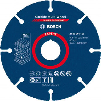 Bosch Expert Carbide Multi Wheel Trennscheibe 115 mm 22,23 mm - 2608901188