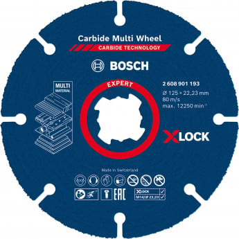 Bosch Expert Carbide Multi Wheel X-LOCK Trennscheibe 125 mm 22,23 mm - 2608901193