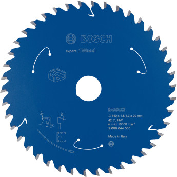 Produktseite: Bosch Kreissägeblatt Expert for Wood für Akku-Handkreissägen 140 x 1,8 x 20 mm 42 - 2608644500