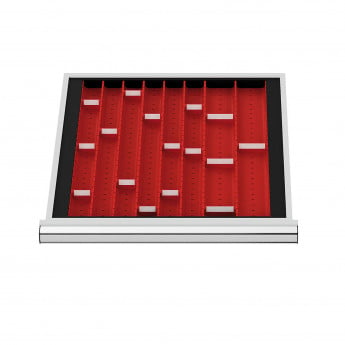 Produktseite: WS24 Schubladeneinteilung Muldenplatten BLH 50 mm Innenmaß 500 x 450 mm - WS24-100154
