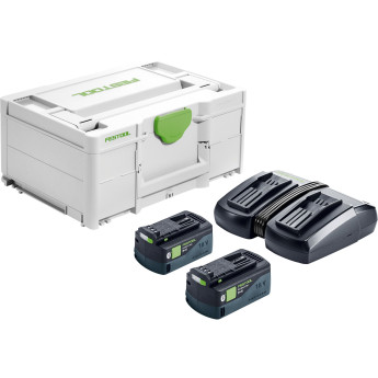 Produktseite: Festool Energie-Set SYS 18 V 2x 5,0 + TCL 6 DUO im Systainer - 577707