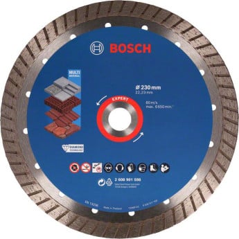 Produktseite: Bosch EXPERT MultiMaterial Diamanttrennscheiben 230 x 22,23 x 2,4 x 15 mm - 2608901598