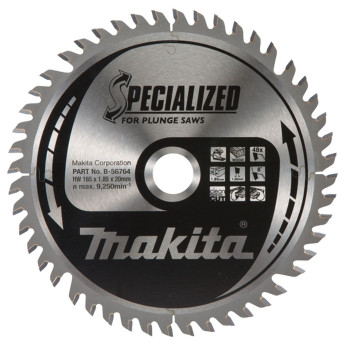 Produktseite: Makita SPECIALIZED Sägeblatt 165 x 20 x 48Z - B-56764 ersetzt B-33015