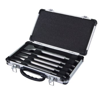 Produktseite: Makita 5 x  SDS-Plus Meißel-Set 250 mm im Alu-Koffer D-42379