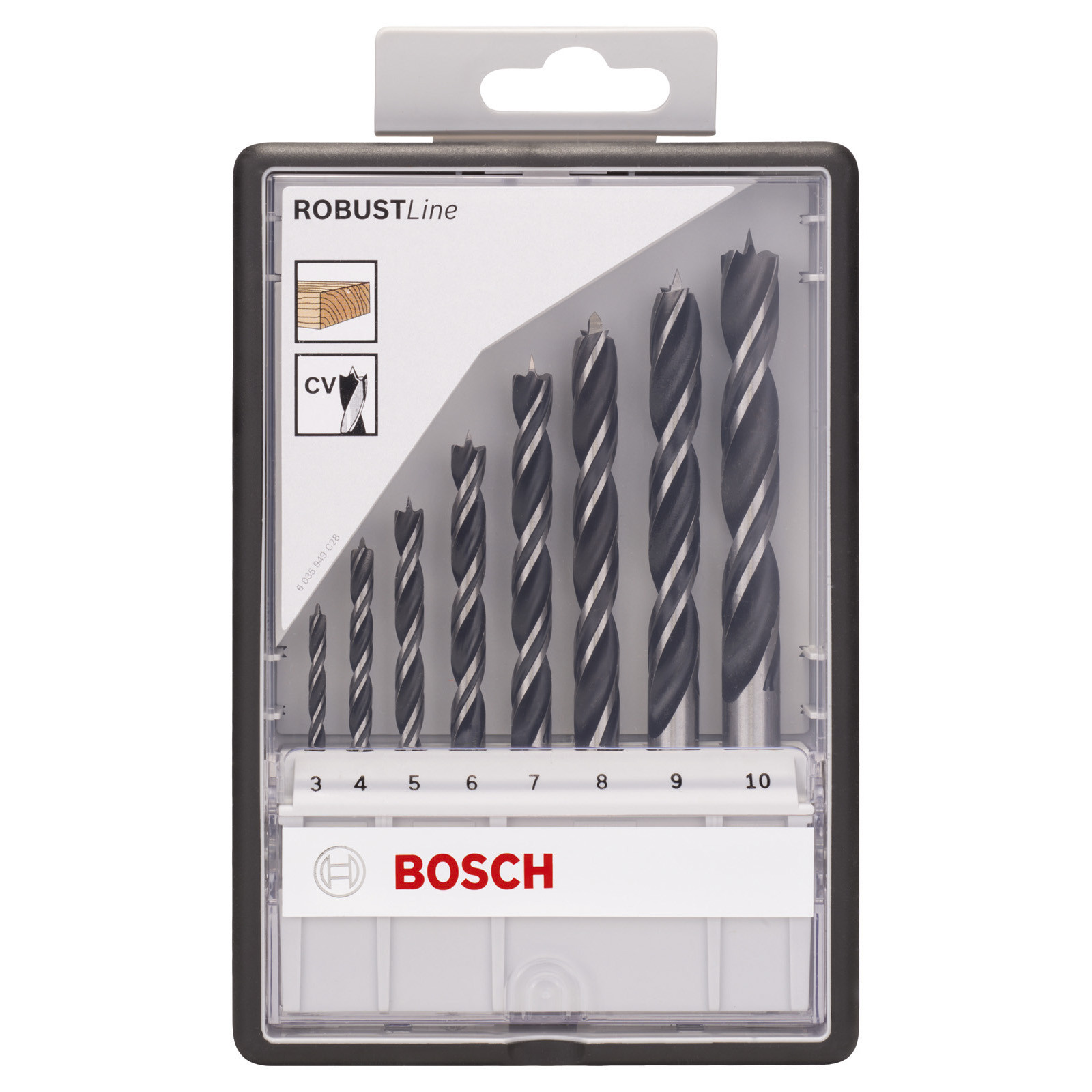 Bosch Holzspiralbohrer Set 5tlg Holzbohrer Bohrer 4-10 mm 