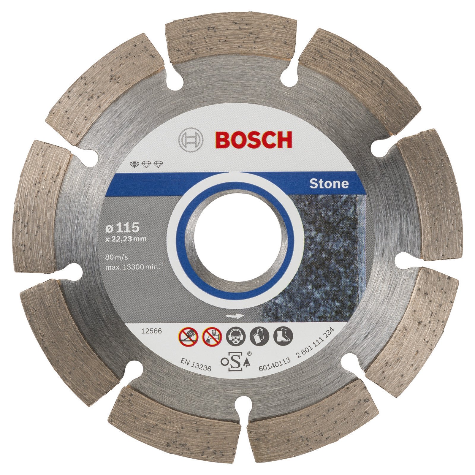 Bosch 10x Diamanttrennscheibe Standard for Stone, 115 x 22,23 x 1,6 x 10 mm  -2608603235 bei Werkzeugstore24
