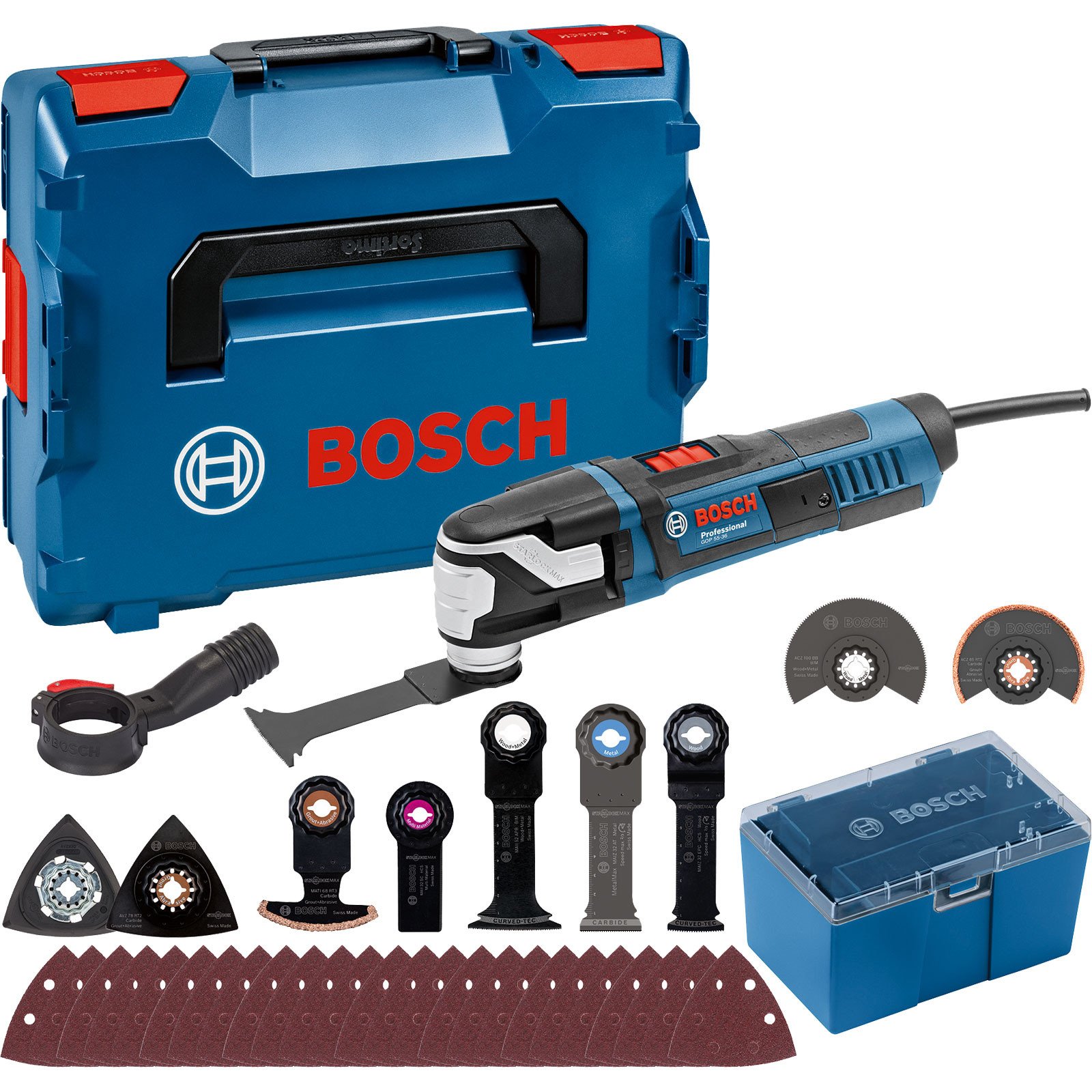 Bosch Multicutter GOP 40-30 2.000 W inkl. Zubehörset in L-Boxx - 0601231001  bei Werkzeugstore24