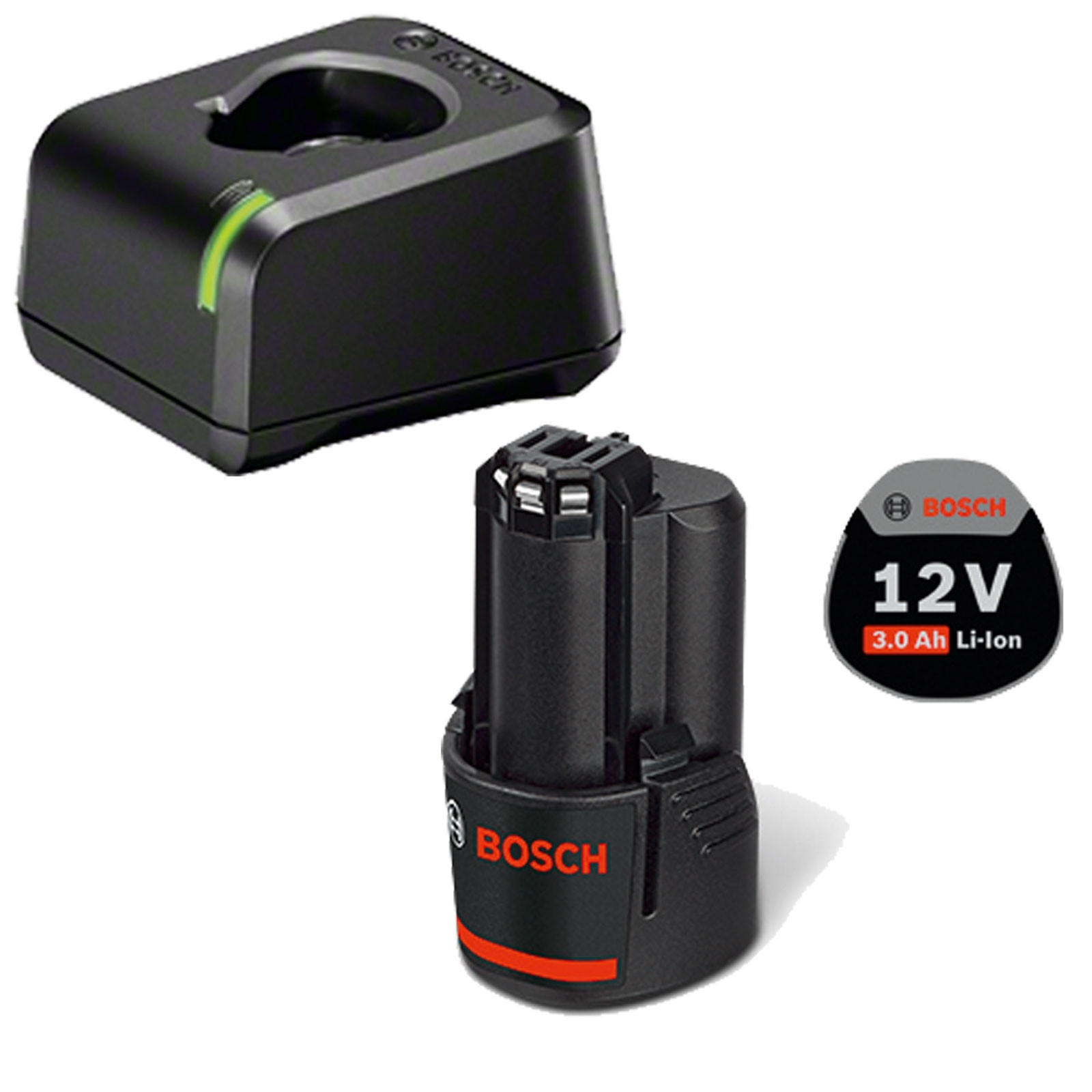 Bosch Akku-Starter-Set GBA 12 Volt / 1x 3,0 Ah + Schnellladegerät GAL 12V-20  bei Werkzeugstore24