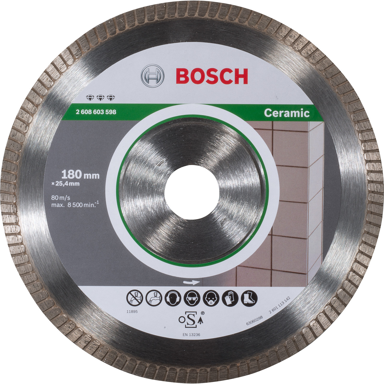125 x 22,23 Bosch Professional Diamanttrennscheibe Best für Universal Turbo