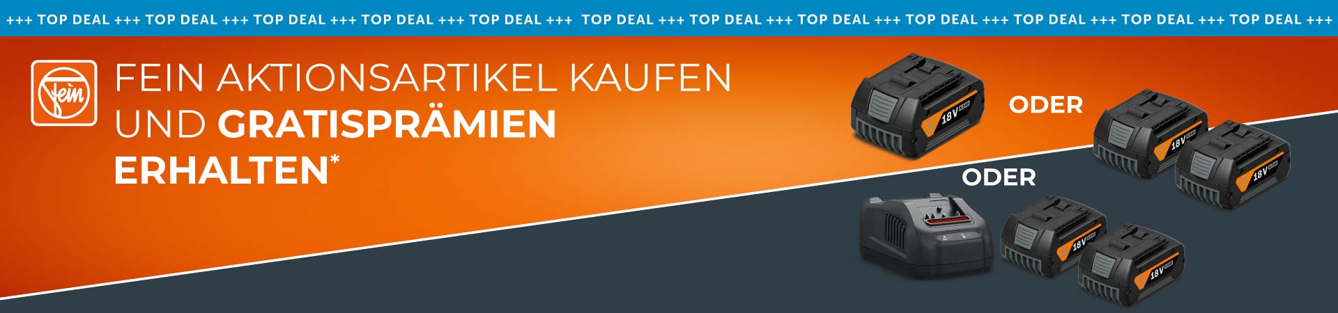 FEIN Aktion: Beim Kauf eines AMPShare Produkts Gratisprämien wie Akkus oder Zubehör sichern FEIN AMPShare Aktionsartikel kaufen und Gratisprämien wie Akkus, Ladegeräte oder Zubehör erhalten