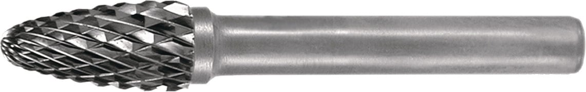 Frässtift RBF D.12mm Kopf-L.25mm Schaft-D.6mm HM Verz.Kreuz TECWERK