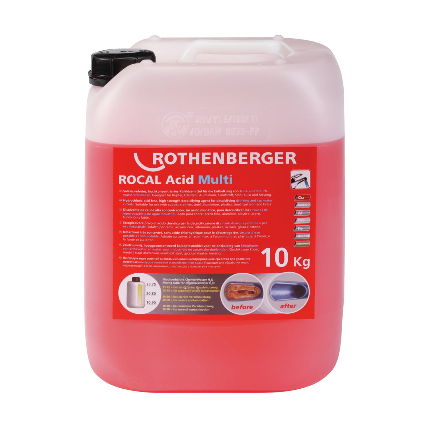 ROTHENBERGER ROCAL Acid Multi Entkalkungskonzentrat 10kg - 1500000116