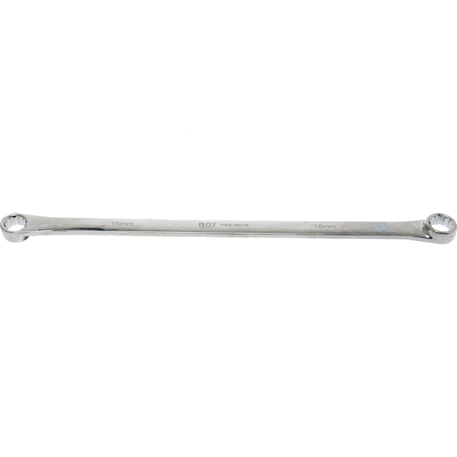 BGS Doppel-Ringschlüssel extra lang SW 16 x 18 mm - 1186-16x18