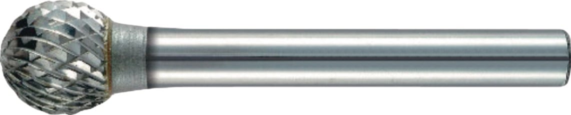 Frässtift KUD D.6mm Kopf-L.5mm Schaft-D.3mm HM Verz.Kreuz TECWERK