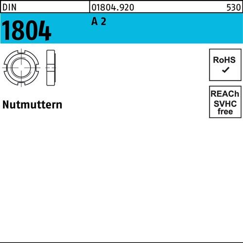 Nutmutter DIN 1804 M 30 x 1,5 A 2 10 Stück