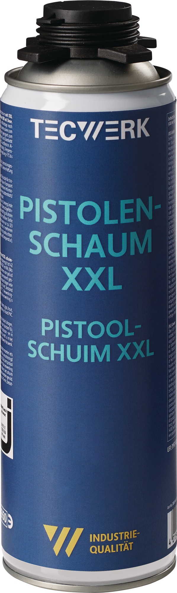 1K-Pistolenschaum XXL 500ml B2 grau o.Einw.-Handsch.Dose TECWERK