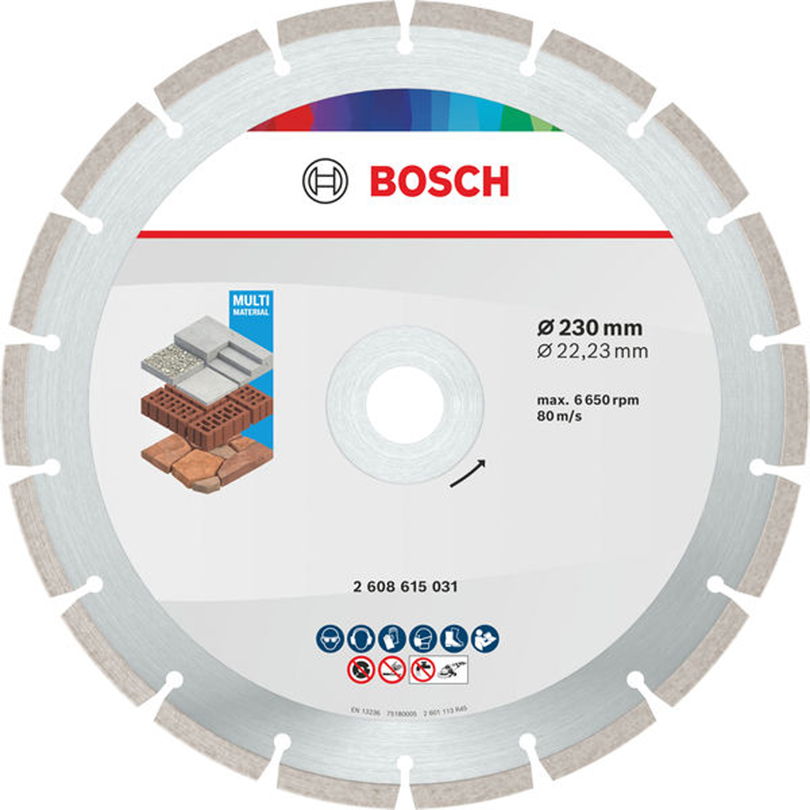 Bosch Multi Material Diamond Trennscheibe, 230 x 22.23 x 7 mm 10 Stk. - 2608615044