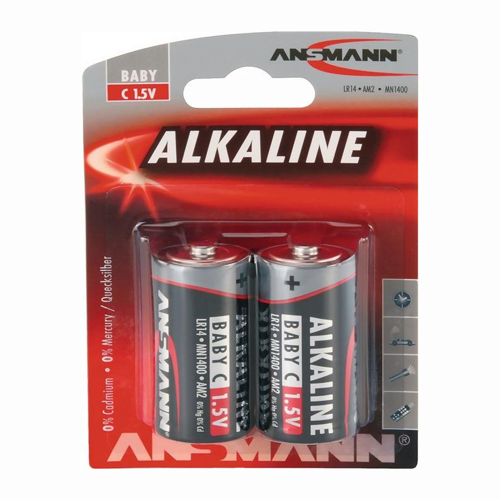 ANSMANN Batterie 1,5 V C-AM2-Baby 7500 mAh - 1513-0000