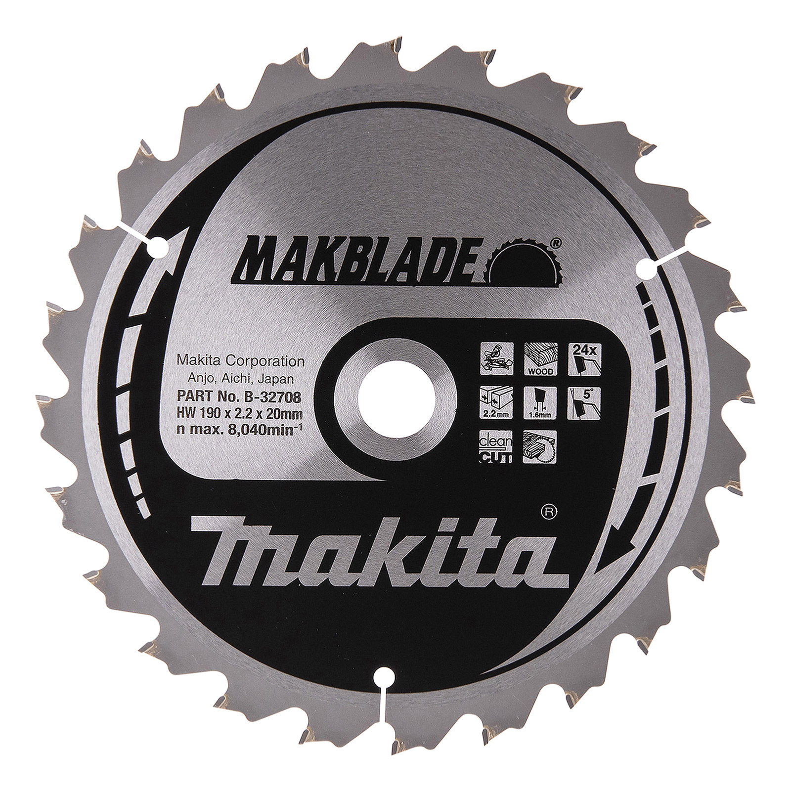 Makita MAKBLADE Sägeblatt 190x20x24Z - B-32708