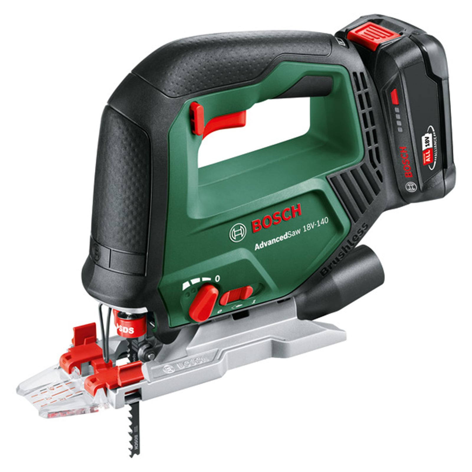 Bosch Akku-Stichsäge AdvancedSaw 18V-140, 1 x Akku PBA 18V 2.0Ah