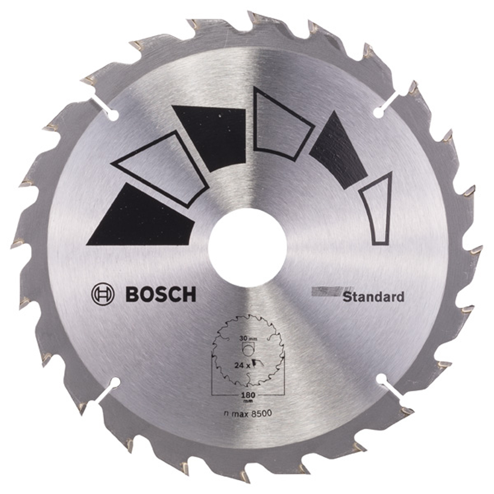 Bosch Kreissägeblatt STANDARD D= 180 mm Bohrung= 30 mm Z= 24 - 2609256814