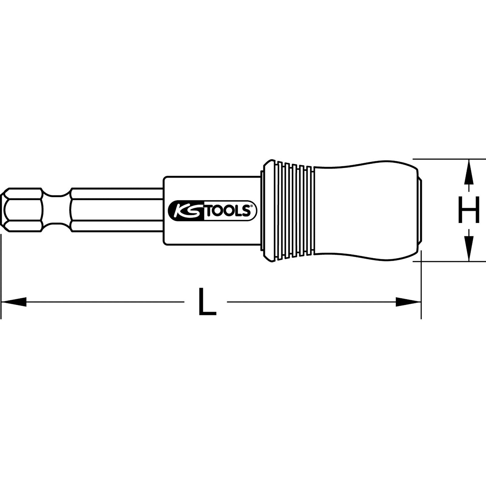 KS TOOLS 1/4" Magnetischer Schnellwechsel-Bithalter mit Gelenk - 514.1136