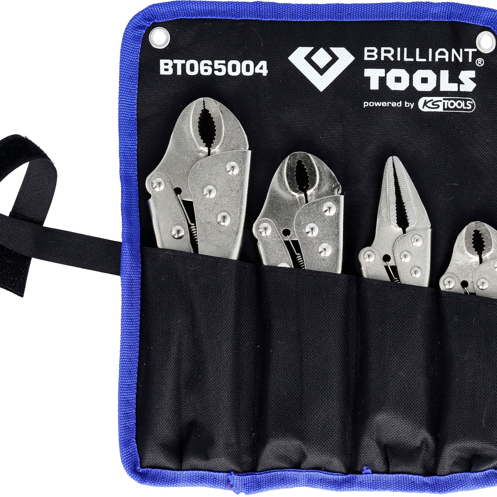 BRILLIANT TOOLS Feststellzangen / Gripzangen-Satz 4tlg. - BT065004