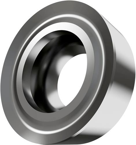 Drehwendeschneidplatte ISO RCGT 1003MOF-AL:T0315 D.4,4mm PVD beschichtet Silber