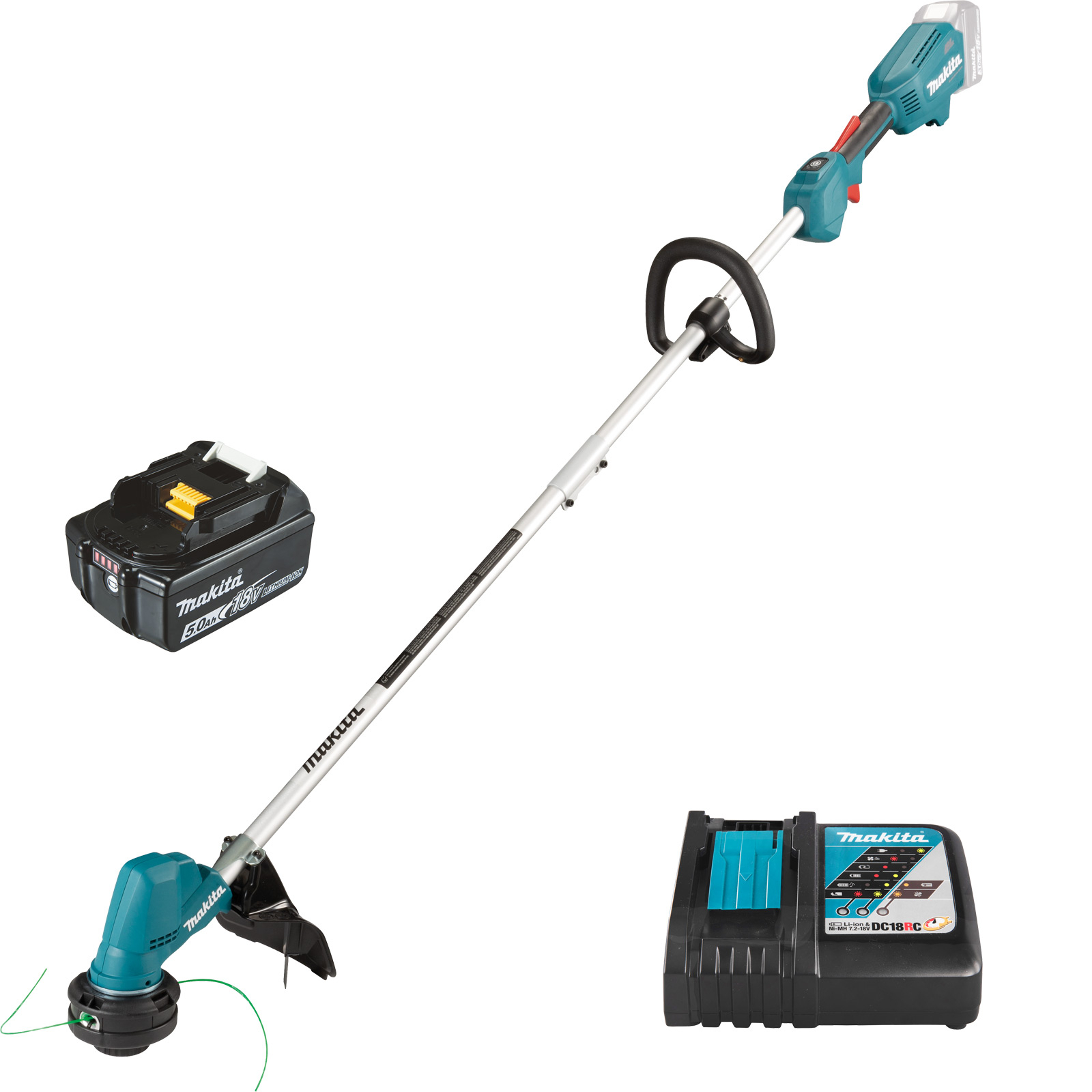 Makita DUR192LRT1 Akku-Rasentrimmer 18V / 1x 5,0 Ah Akku + Ladegerät