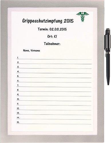 Durable Magnetrahmen selbstklebend Front offen DIN A4 silber - 4993-23