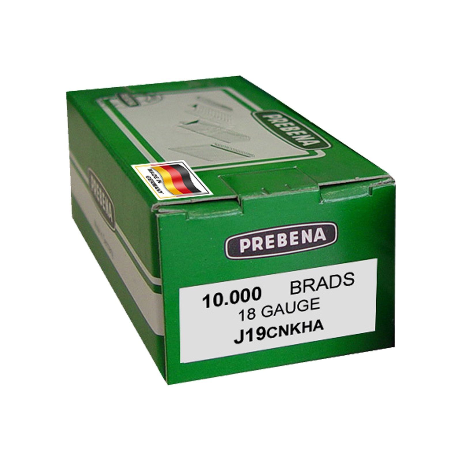 Prebena 10.000x Stauchkopfnägel (Brads) Type J verzinkt geharzt 19 mm - J19CNKHA