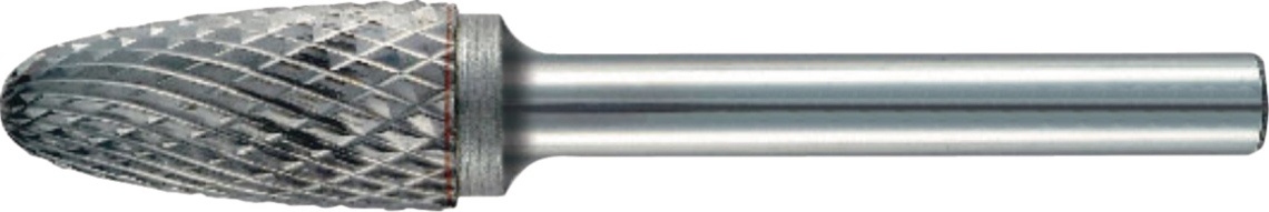 Frässtift RBF D.6mm Kopf-L.13mm Schaft-D.3mm HM Verz.Kreuz TECWERK