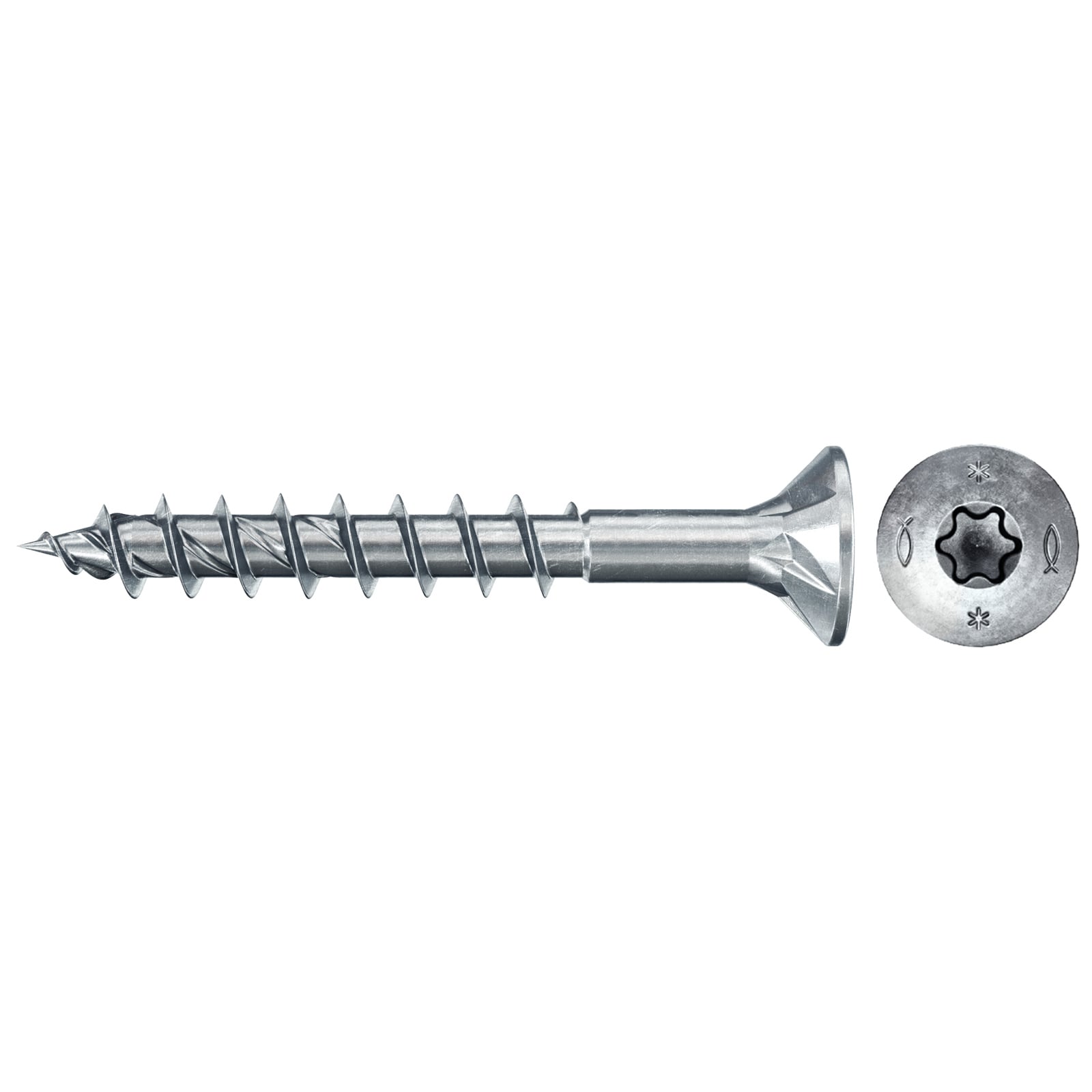 fischer Spanplattenschraube PowerFast FPF II CTP 4,5 x 40 BC 400 Senkkopf TX Antrieb Teilgew. - 577719