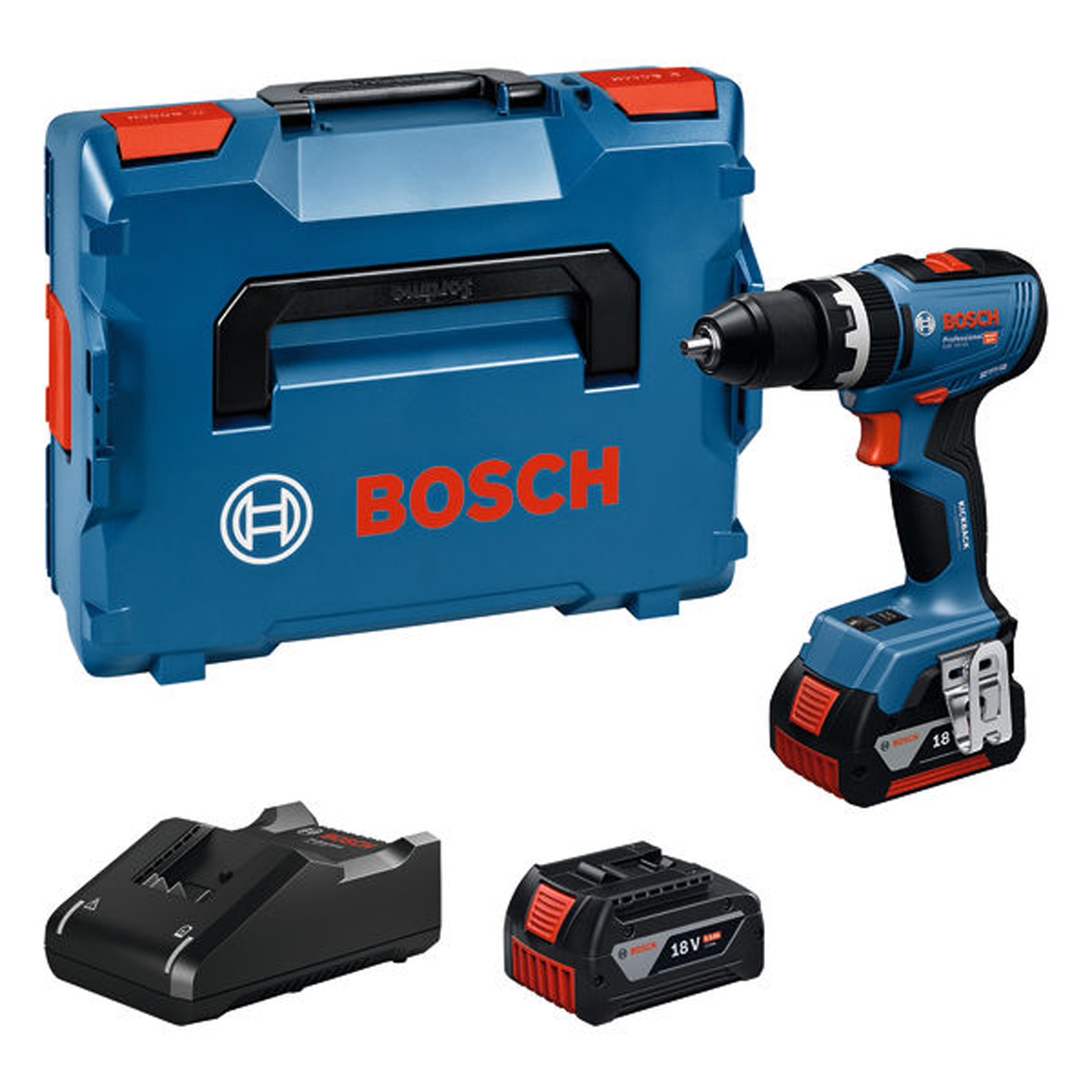 Bosch Akku-Schlagbohrschauber GSB 18V-65  2x Akku GBA 18V 5,0Ah L-BOXX136N - 06019N3303