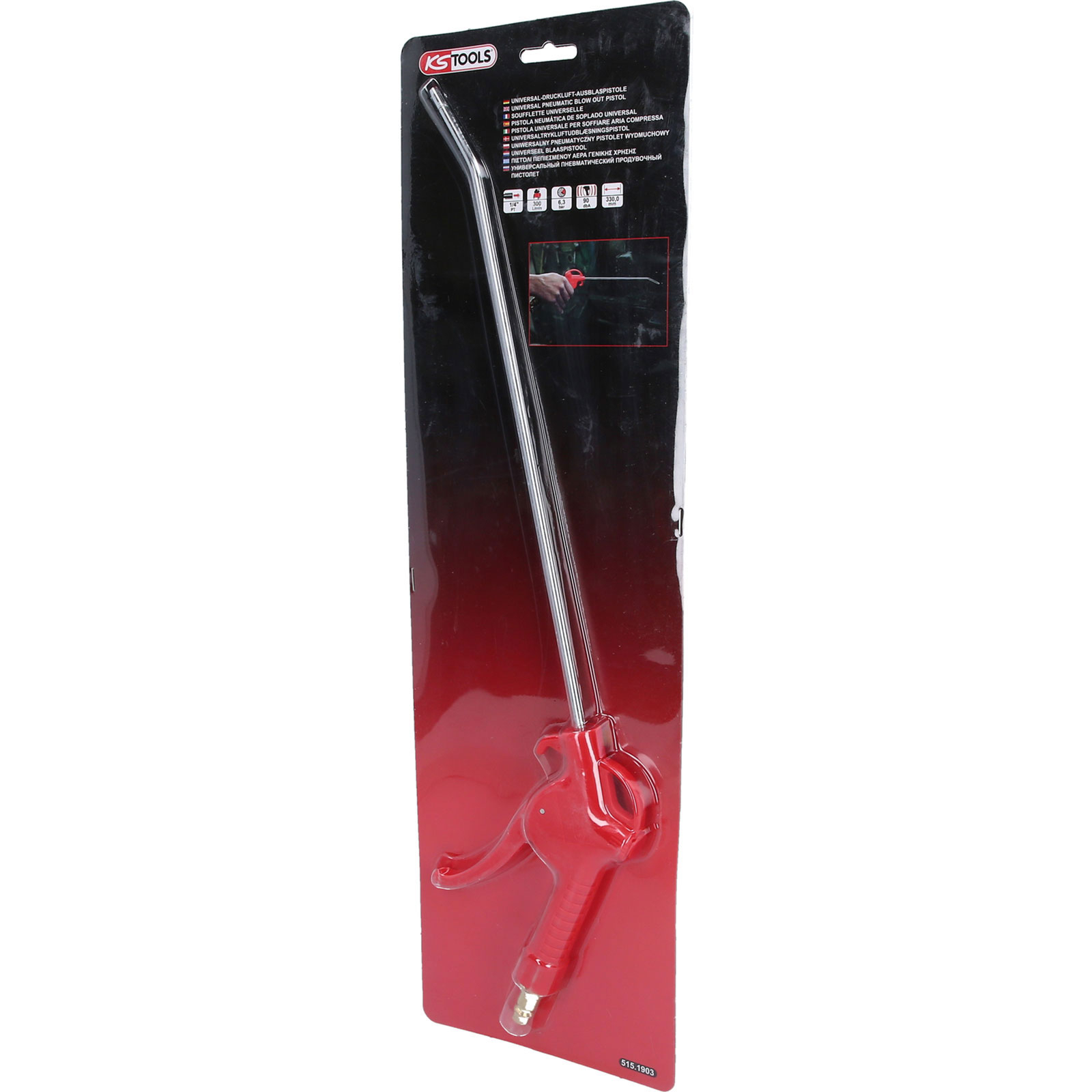 KS TOOLS Universal-Druckluft-Ausblaspistole 330 mm - 515.1903